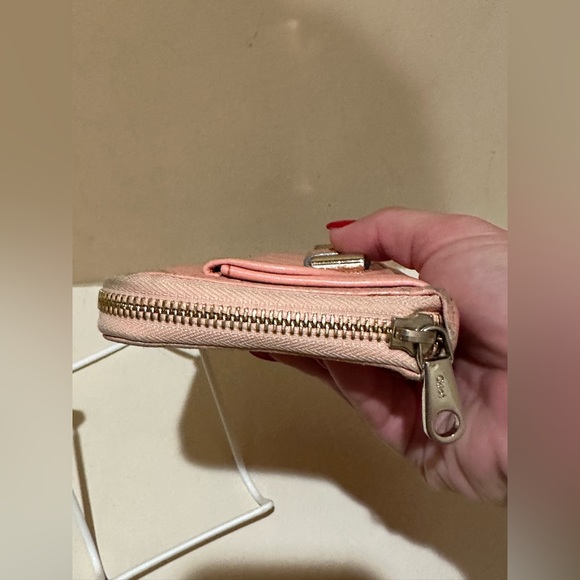 Chloe Light Pink Long Zippy Bow Wallet - Picture 3 of 13